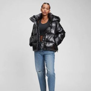 GAP Cropped Puffer Jacket (Brand New - black)